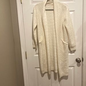Long cream cardigan